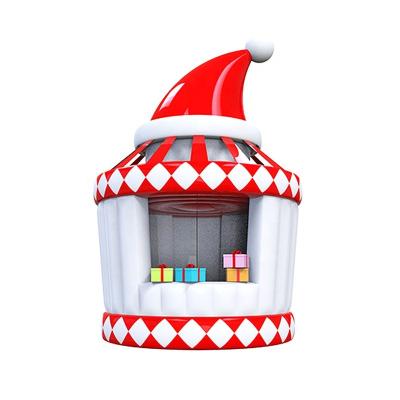 China Advertising Beautiful Christmas Theme Inflatable Christmas Hat Booth For Festival Events for sale