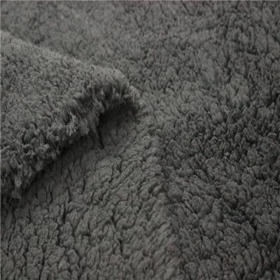 중국 100 폴리에스테 Sherpa 모피 직물 정전기 방지 160gsm~360gsm 그램 판매용