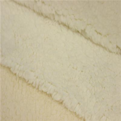 중국 폴리에스테 담요를 위한 회색 가짜 Sherpa 양털 직물 220gsm 판매용