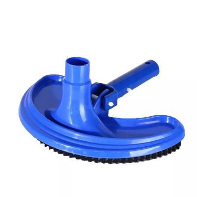 China Professional Hot Selling Flexible Pool Cleaning Accessories Crescent Type Pool Vacuum Head With Brush for sale