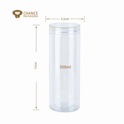 China Food Cookie Jar Plastic Bottle 350ml For Cookie Cake Candy Pea With PP Cap 200ml 300ml 500ml Or 6oz 8oz 10oz 14oz for sale