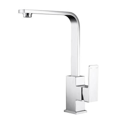 China Other Healthy Lead Free 360 Degree Swivel Handle Kitchen Sink Faucet All-Copper 2-Mode Simple Chrome for sale