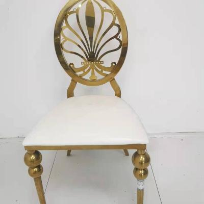 China Elegantes Luxusgoldedelstahl-Hochzeits-Stuhl Soem W50xD65xH92cm zu verkaufen