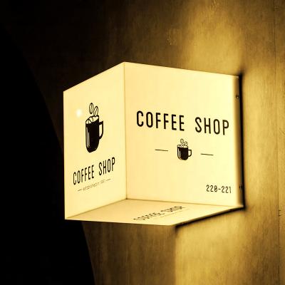 China Indoor And Outdoor Cube Led Advertising Signage Light Box Led Sign Outdoor Acrylic Vacuum Forming Light Box for sale