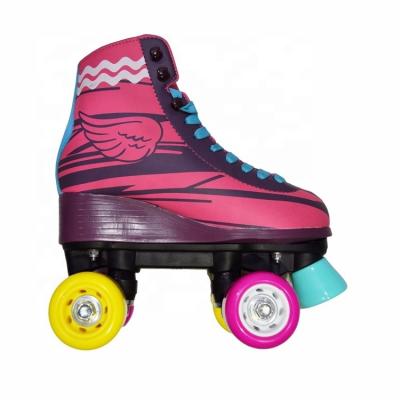 China EVA Outdoor Pink Women Colored Rollers Speed 4 Wheels Shoes Professional Roller Skates For Girl for sale