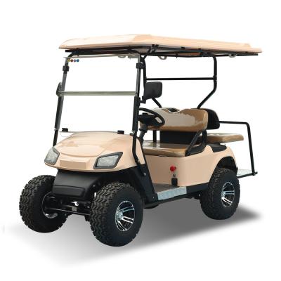 China Neue Energie Lithiumbatterie Blei-Säure-Batterie 4-Sitzer-Golfwagen Klassiker Braun anpassbares LOGO für Golfplätze zu verkaufen