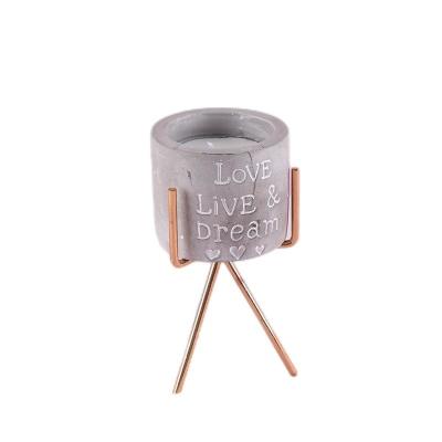 China Soy Wax Blend Air Freshener Candles Cement Concrete Jar Natural Aromatherapy for sale