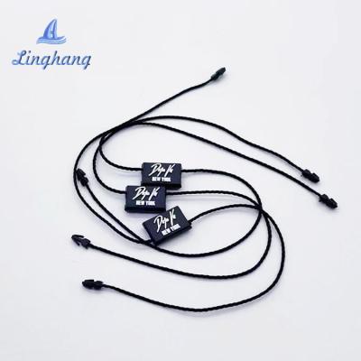 China Viable Plastic Hanging Accessory Attachment Logo Plastic Head Seal Tag with Wax Rope Apparel Label String for sale