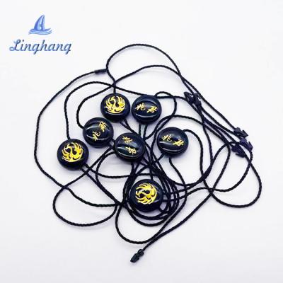 China Viable custom clothing label string seal tag plastic string lock seal tag for plastic tag label drip glue lanyard for sale