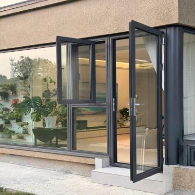 China Durable Factory-Sold Aluminum Alloy Casement Doors with Thermal Insulation for sale