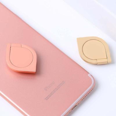 China Customized Free Logo Metal Water Drop Phone Ring Smartphone Holder Landline Mobile Phone Free Sample 360 Degree Rotation Ring Phone Birthday Gifts for sale