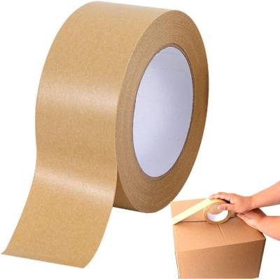 China Printable Hot Melt Self Adhesive Gummed Brown 145 MIC Custom Kraft Paper Tape en venta