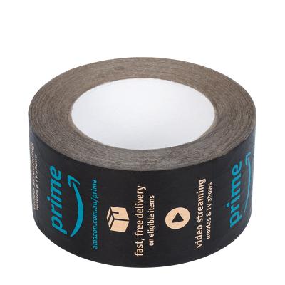 China Eco Friendly Custom Logo Printed Self Adhesive Kraft Paper Tape Water Activated Kraft Paper Tape Reinforce Kraft Paper Tape for sale