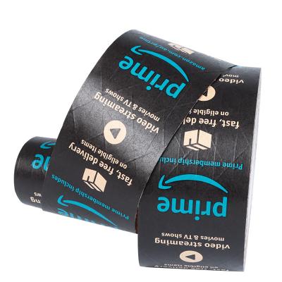 China Customized Biodegradable Packing Logo Design Tape Eco Friendly Fragile Parcel Packaging Kraft Paper Gum Tape With Logo for sale