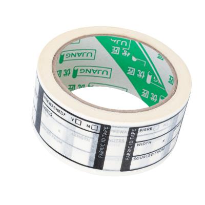 China Gepersonaliseerde witte kleur maskerband Kleefpapierband voor gedrukte toepassingen Te koop