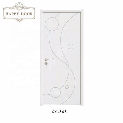 China Swing Cheap White Wooden Internal Door 6 Panel Interior Door MDF Apartment Door Entry Doors for sale