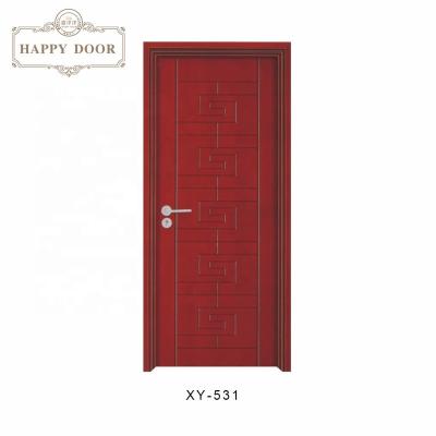 China Classic Swing Poly Swing Doors Interior Church Wood PVC Door With Low Price Indian Key Simple Door Designs for sale