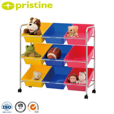 China Shopee Amazon Quality Wholesale Taiwan Household Storage Manufacturer Housewares Furniture Trolley 9 PP Drawer Viable Shelves for sale