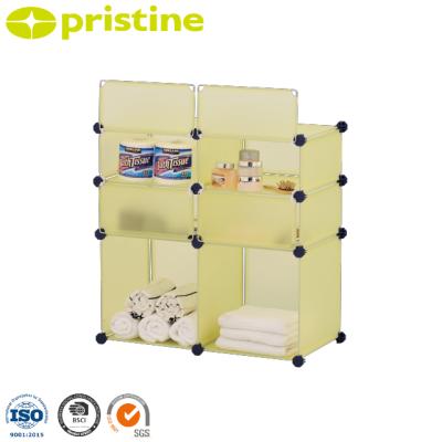 China Wholesale Modern White Shelves Stored Shopee Amazon Shelf Housewares pp Shelf Cube Storage Manufacturer Taiwan Household Storage for sale
