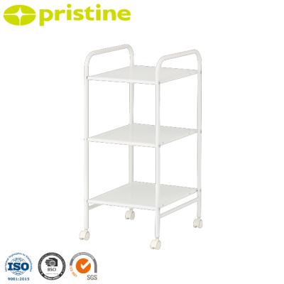 China Taiwan Furniture Manufacturer Low MOQ Sustainable Tier Kitchen Rack Shelf With Wheels for sale