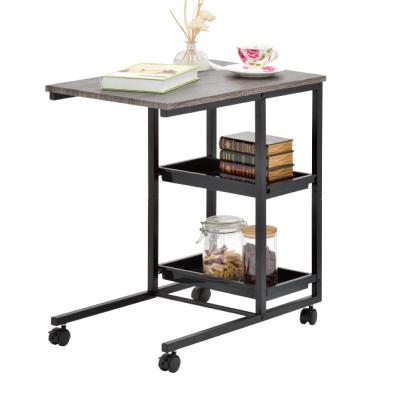 China Wholesale Amazon adjustable shelf shopee Taiwan maker DIY storage furniture manufacturer (other) MIT rolling end side bedside table with tray for sale