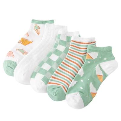 China Breathable Hippie Shallow Mouth Cartoon Boat Socks Women's Low Top Student Socks for sale