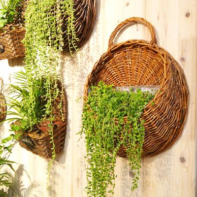 China De rieten van het de Bloemmeisje van de Rotanmand Hangende Manden en de Planters voor Tuindecoratie Te koop