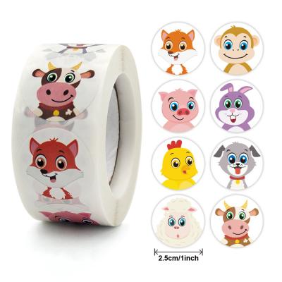 China Animal Cartoon Paper Custom Sticker Labels For Children's Stuff,logo sticker printing for sale