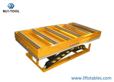 China Het elektrische Hydraulische Heftoestel van de de Kar Stationaire die Pallet van de Lijstlift met Transportband Hoogste 1.1kw wordt uitgerust Te koop