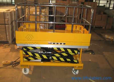 China Van de Liftlijsten van de vangrailtoegang het Mobiele Platform van Mini Electric Mobile Scissor Lift Kleine Te koop