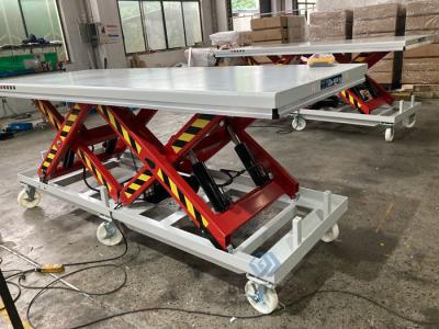 China De op zwaar werk berekende Elektrische Mobiele Lijst van de Schaarlift met Wielen4000kg Draadloze Afstandsbediening Te koop
