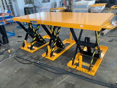 China 3000kg 3 Ton Triple Scissor Lift Table 48 X 96 Hydraulisch voor Pallet Goede Lading Te koop