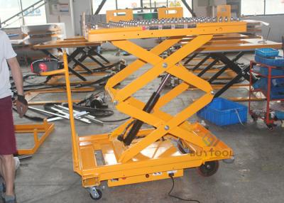 China 1020×610mm dient de Mobiele Lift het Mobiele Karretje van de Schaarlift met Ballen 24VDC in Te koop