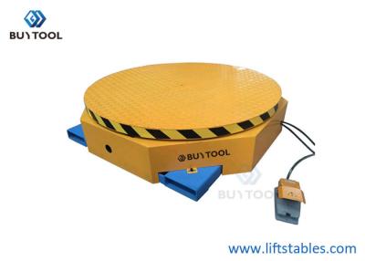 China De Omslagmachine van de pallet motoriseerde de Halfautomatische Rek met Schaal 360 Graad 48“ Diameter Te koop