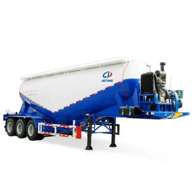 China Dual Line Braking System Bulk Cement Tank Semi Truck Trailer for Limestone Powder Carrier for sale