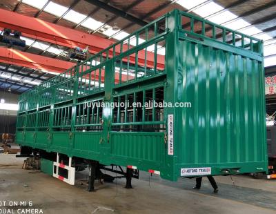 China 3 Axles Fencing Livestock Horse Carriage Semi Trailer in Liangshan With High Capacity for sale