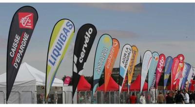 China OEM de Banner van het Ontwerpstrand markeert 200*90CM de Vlaggen Tweezijdige Druk van het Douanestrand Te koop