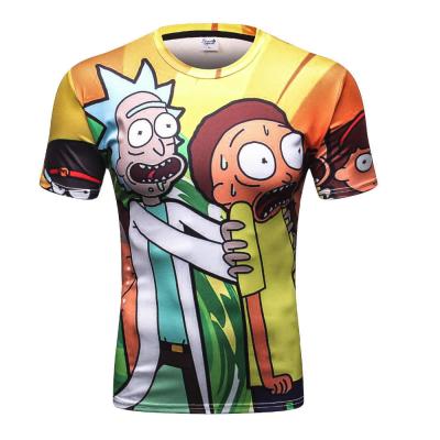 China OEM T-shirt van de Patroon de Korte Koker, Anti pilling Kort de Kokeroverhemd van Anime Te koop