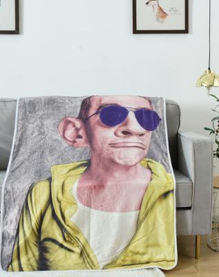 China Dubbele Deken 150X200cm van het Laag Dikke Flanel met Drukpatroon Te koop