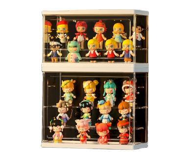 China Wholesale Price Viable Plastic Stackable Storage Good Quality Handle Doll Organizer Office Custom Blind Acrylic Box for sale