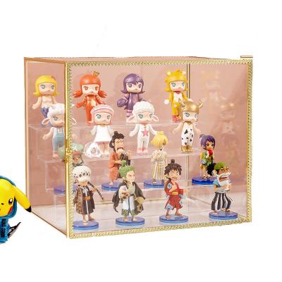 China Wholesale Price Stackable Popular Design Large Plastic Plastic Transparent Transparent Trash Bin Acrylic Storage With Custom Blind Lid Box for sale