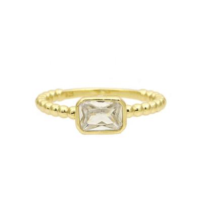 China Factory Hotsale Trendy Daily Popular Fashion Jewelry S925 Silver Gold Plated 14K Gold Plated Ring For Women for sale
