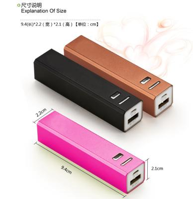 Chine Batterie externe du rouge à lèvres 2600mAh de banque colorée de puissance pour la promotion de société à vendre