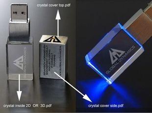 Chine L'acrylique transparent a adapté le bâton en cristal 8gb d'usb d'entraînement d'instantané d'USB avec le logo de gravure à vendre