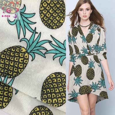 China 2018 plain fruit design print 100 viscous rayon custom digital single jersey plain jersey knit fabric for mexico for sale