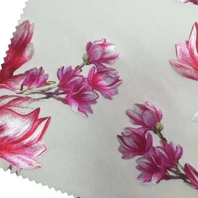 China New hot sale pattern 100 polyester scuba 3D foil flower anti-static printing fabric for sale