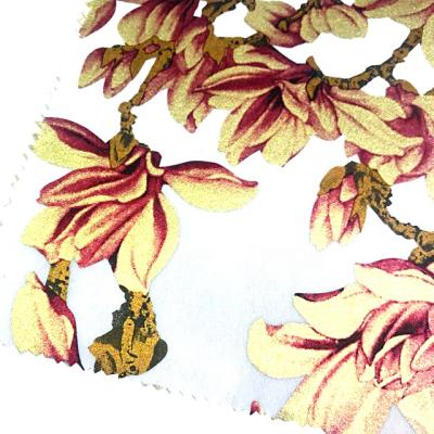 China China textile single percent polyester aluminum printed crepe scuba sandwich knit flowered fabrics for dresses for sale