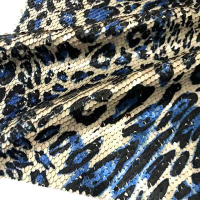 China wholesale sheer tejidos textiles mermaid printing reversible embroidery multi color sequin fabric mesh for costumed women for sale