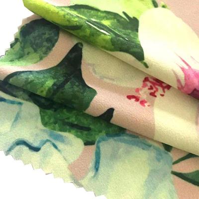 China 95% Polyester Anti-Static Foam Korean Crepe Digital Printed Knitted Fabric for sale