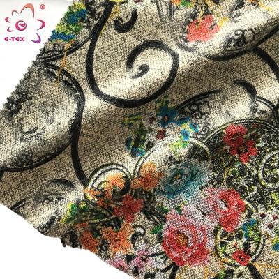 China Single Wholesale Angola Italian Spandex TR Fabric Viscous Flower Design Elastic Tailoring Prices for sale